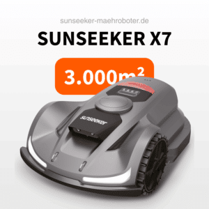 Sunseeker X7 RTK Mähroboter für bis zu 3.000 m² Rasenfläche – leistungsstarker, kabelloser Rasenmäher für große Gärten